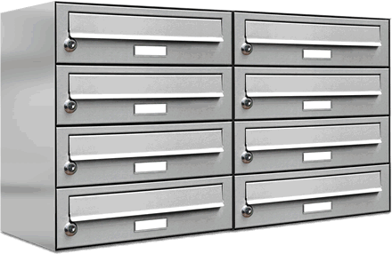 8-fach Briefkastensystem, Abbildung von premiumbriefkasten.de
